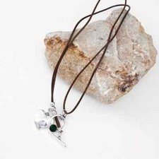 Bohemian Style Creative Love Heart Pendant Necklace, Zirconia Decor