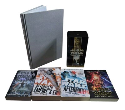 STAR WARS KONVOLUT, VIDEO SET, 4 TASCHENBÜCHER & EIN GEBUNDENES BUCH, GEBRAUCHT