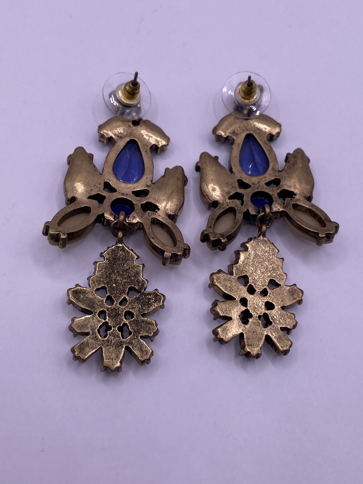 Rhinestone CZ Dramatic Blue Crystal Statement Cha… - image 3