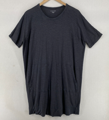 EILEEN FISHER Dress XS Hemp Organic Cotton Jersey Tunic Oversized Dolman  Gray | eBay