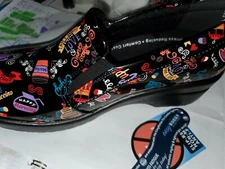 Women's Easy Works Leeza Work Clog Hot Coffee Black Patent