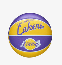 Wilson Angeles Lakers Team Logo Retro Mini NBA Basketball / Size 3 /Deflated  