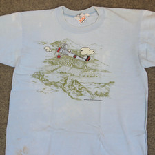 VTG Snoopy Joe Cool T Shirt FITS M Flying Ace Red Baron Plane Saturdays Tee