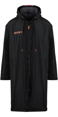 ZONE3 Recycled Parka Changing Robe - Black / Grey / Orange