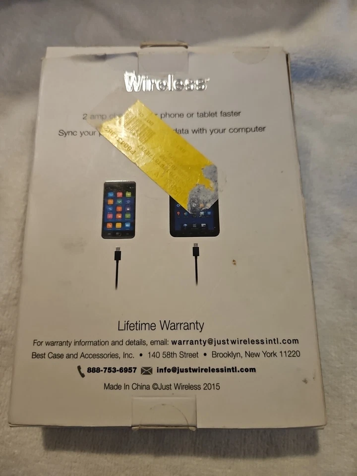 Cargador doméstico Just Wireless Micro USB a Micro USB cable sin enredos de 5 pies negro Foto 2 de 4
