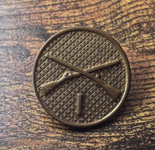 Bouton laiton US Army Artillery Infantry Company I années 30