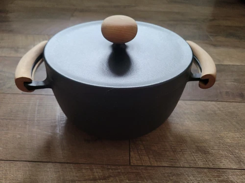 Richard Nissen Cast Iron Dutch Oven Pot With Lid Teak Denmark Vtg