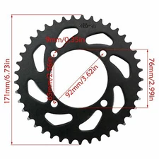 420-41T 76MM Rear Sprocket For ATV Pit Bike Quad Coolster Taotao CRF50 SSR Baja 