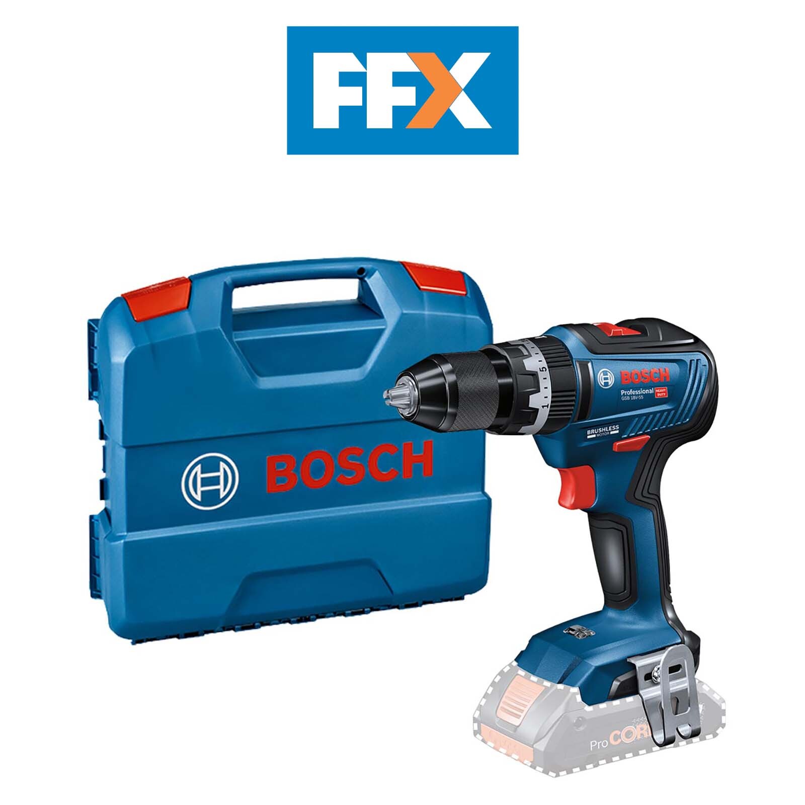 Bosch GSB18V55 Brushless Combi Drill with Case for sale online eBay