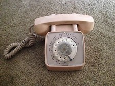 vintage ivory GTE Automatic Electric rotary dial desk phone