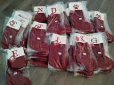 21" Premium St. Nicholas Knit Monogram Christmas Stocking, Pick Letter Paw Print