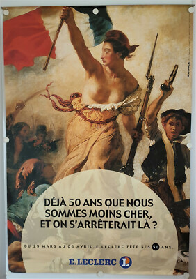 Poster already 50 years cheaper 2000 E. Leclerc - 120x178 cm