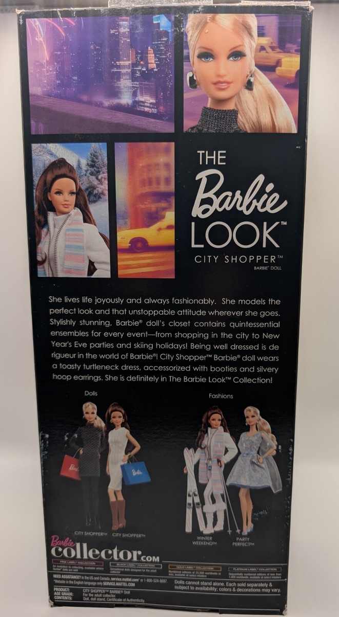 ♡バービー人形　レアthe Barbie look city shopper ♡ The Barbie Look 2012 City Shopper Black Label Collector Barbie