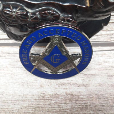 Masonic Car emblem ''FREE AND ACCEPTED MASONS ''Badge Mason Freemason Size 3'' NO.