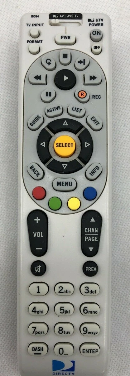 DirectTV Universal Remote Control URC2982RG1 0 Direct TV G081002