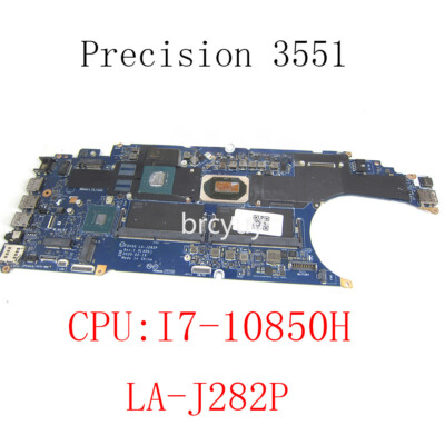 LA-J282P For Dell Precision 3551 Motherboard with SRH8P I7