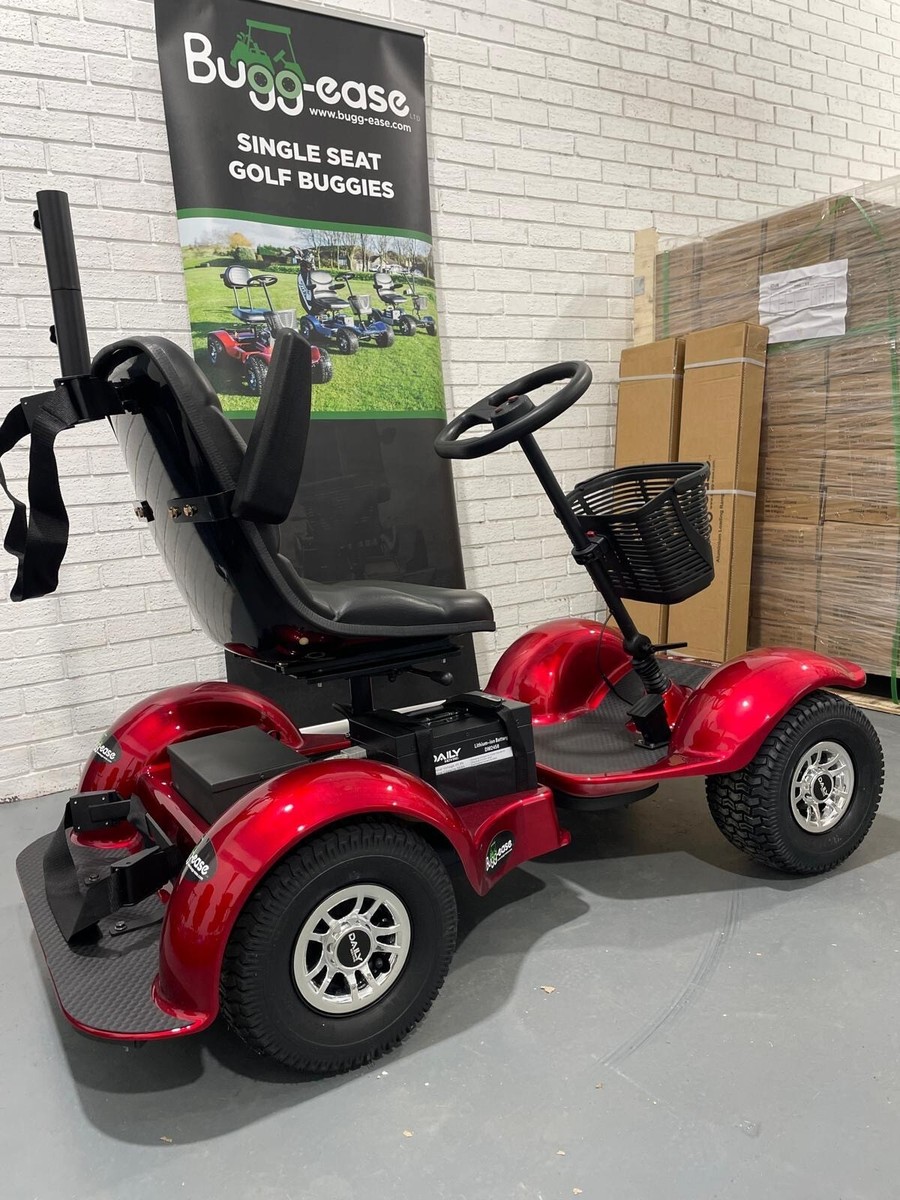 Bugg-Ease Single Seat Golf Buggy Steering Wheel in Red with