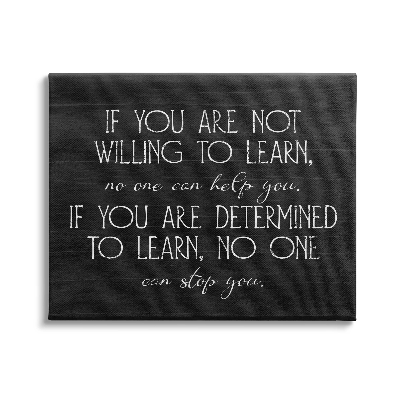 Determined To Learn Motivational Canvas Wall Art, Design by Lil' Rue