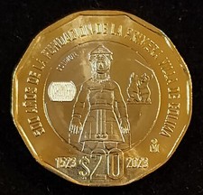 Moneda  20 Pesos 500 A�os Aniversario De Villa de Colima, Mexico Con Errores