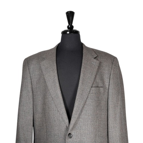 Chaps Ralph Lauren Mens Blazer 44L Gray Check 2 Button Sport Coat Jacket Lined - Picture 5 of 9