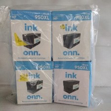 Onn 950XL Ink Cartridge Black Brand New Lot of 4