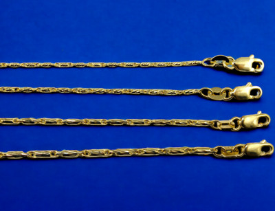 14K Gelbgold MASSIV Razo Röhre dünne Halskette Armband Kette echt 1mm-2mm 7''-30''