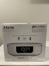 iHome Health Power UVC Pro Phone Sanitizer w/ Bluetooth Speaker NEW .