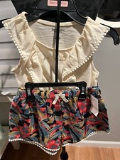 100  Cotton Juicy Couture Set Two Pieces top And Shorts Girls 8-10