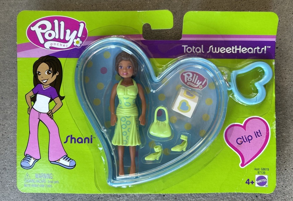 2004 Polly Pocket - Total SweetHearts Shani - Clip it - NIP NRFP HTF RARE