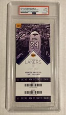 Kobe Bryant 2016 Lakers Full Ticket Stub Final Game Scores 60 PSA 10 LOW POP 📈