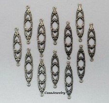 #1485 ANTIQUED GOLD ART NOUVEAU 2 RING CONNECTOR - 12 Pcs