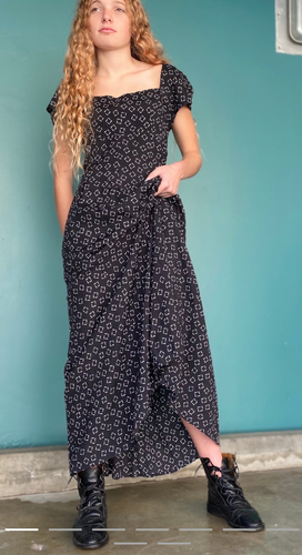 90s Maxi Dress Paris Blues, Vintage 