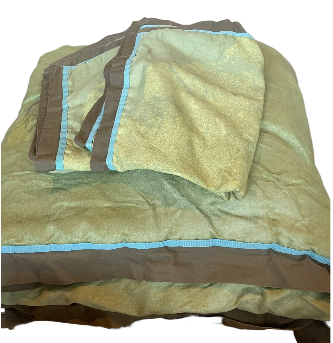 Ty Pennington Style Green Leaves Full Queen Comforter Set with 2
