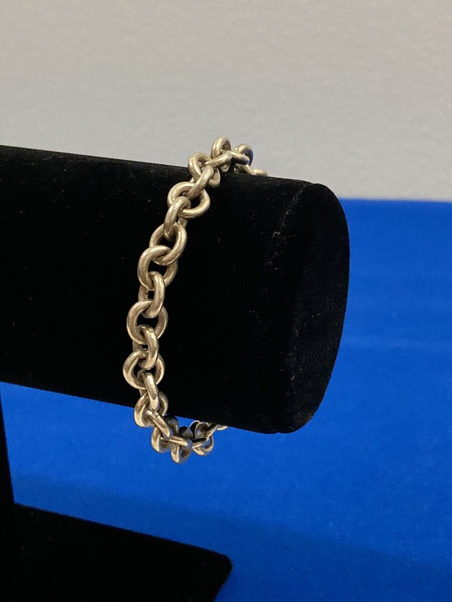 Vintage JC 925 SIGNED Solid Sterling Silver ROLO CABLE LINK Vintage JC 925 SIGNED Solid Sterling Silver ROLO CABLE LINK