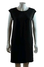 Whistles Black Evening Shift Dress Acetate Polyester Mix UK6 EU34 US2