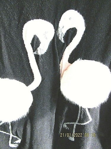 Damen Pullover Gr. 40 schwarz mit 2 Flamingos vorne TOP - Bild 3 von 7