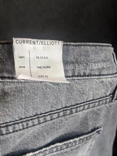 Current Elliott Jeans Womens 25 Black The Fling Earthy Distressed Boho With Tags
