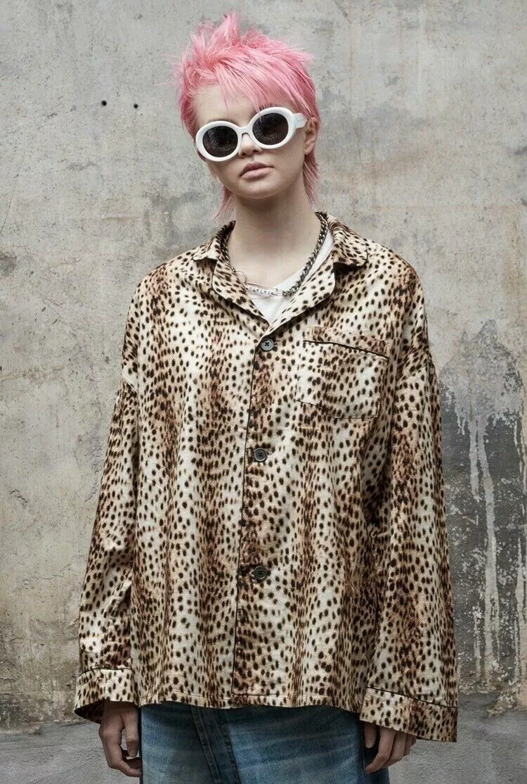 R13 PJ TOP Cheetah OS Small but Oversized Large Medium Retail 485