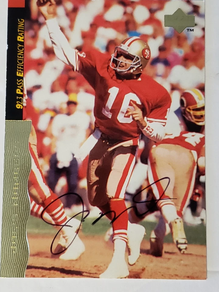 1995 Upper Deck Box Set #34 Joe Montana Auto SF 49ers Autograph - Image 3 of 4