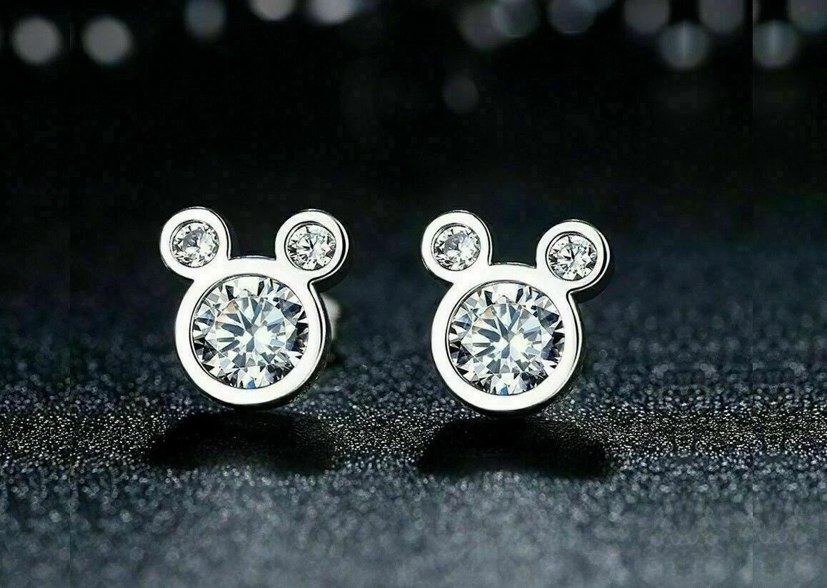 Mickey cheap diamond earrings