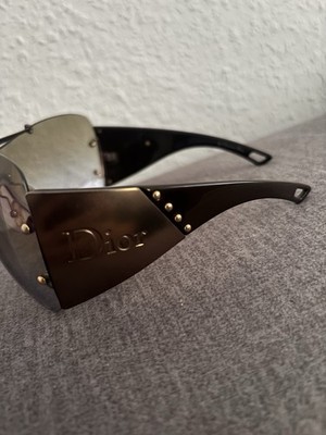 Christian Dior Diorito 1 Shield Sunglasses Vintage Y2K Futuristic Visor Black