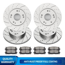 Front Rear Rotors and Brake Pads Fit 2006-2011 Honda Civic 4 Wheel Discs Kits