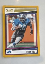 2022 Score - Billy Sims #92 Gold