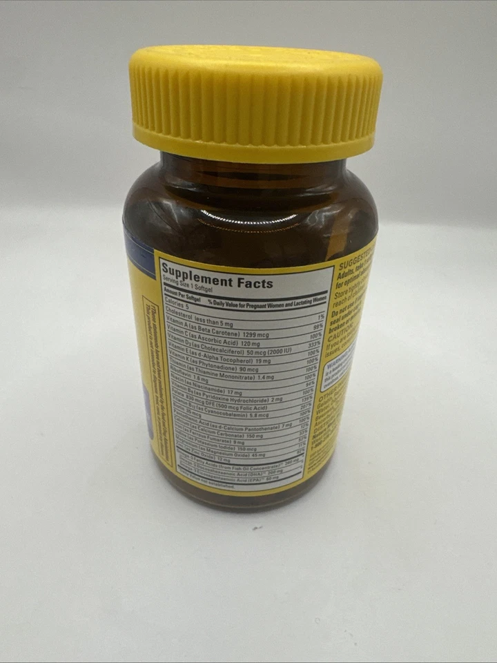 Nature Made Postnatal Multi + 200 mg DHA y ácido fólico 60 cápsulas blandas caducidad 25/07 Foto 4 de 4