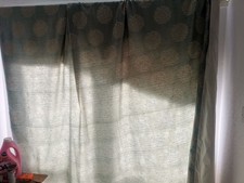 Pair of Quality Dunelm Curtains In Green