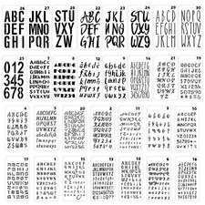 CllyCnny 30Pcs Letter Stencils for Painting : Reusable 1/2 to 2 Large, White