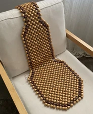 Massage Car Seat Cover Wood Beaded Cushion Roller Chair Long Drive Back Comfort