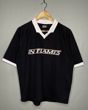 Vintage In Flames 90s T Shirt Jersey Style Gothenburg 031 Logo Black Sz M-L