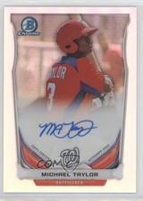 2014 Bowman Chrome Prospect Refractor 449/500 Michael Taylor #BCAP-MTA Auto 9su