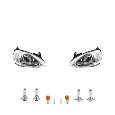 Scheinwerfer Set passend für Opel Corsa C -03 mit Leuchtmittel links rechts